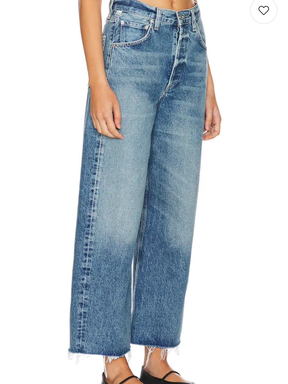 Citizens Of Humanity Ayla Crop Wide Leg Jeans in Doheny Size 26
